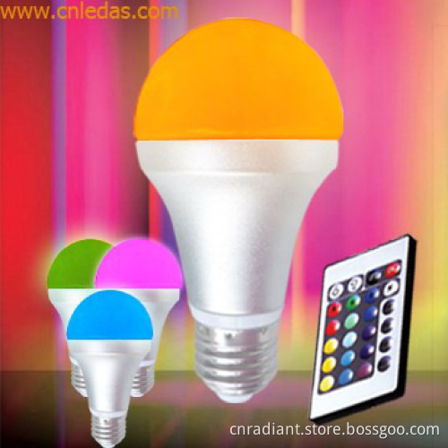 RGB Color Changing Led Bulb with Remote Control/E27,B22